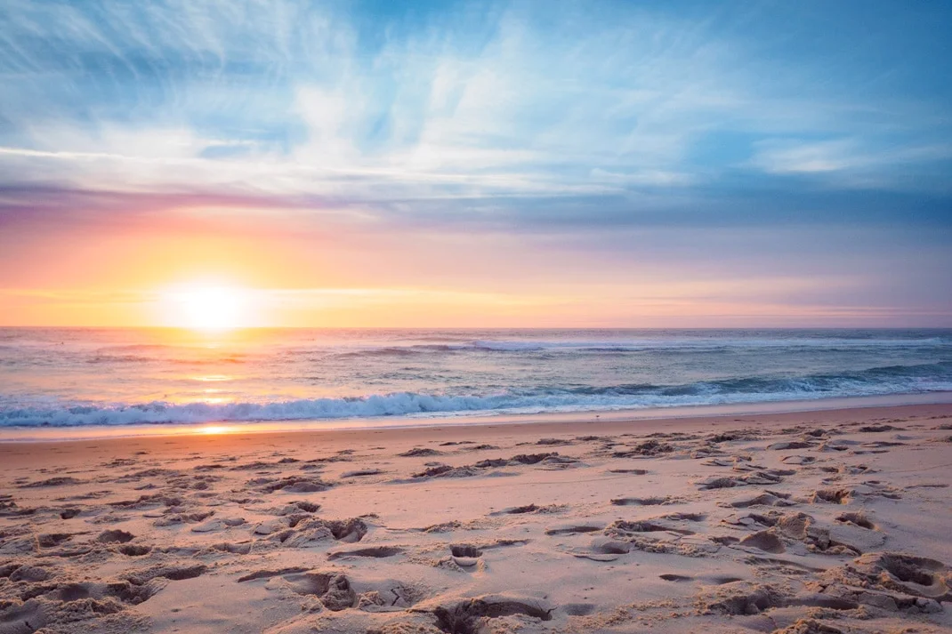 coucher de soleil au porge océan plus belle plage de la côte atlantique en france