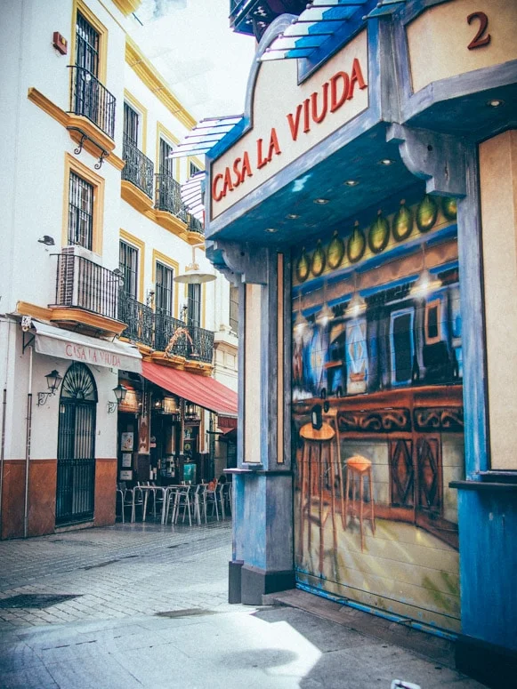 casa la viuda, devanture à seville, voyage en espagne