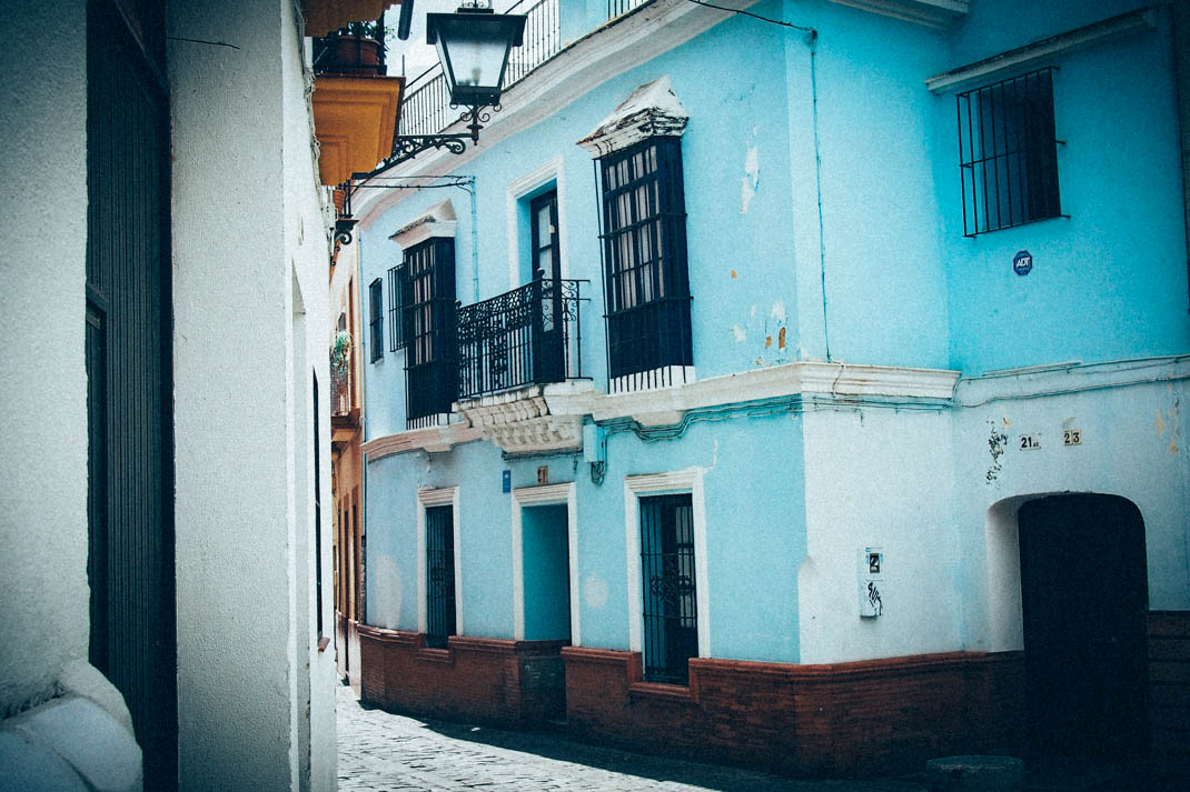 Maison bleue, quartier Macarena à Séville, Voyage en Espagne