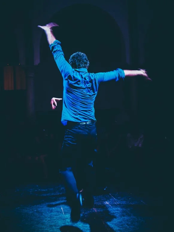 Danseur de flamenco à la casa del flamenco à seville, voyage en espagne